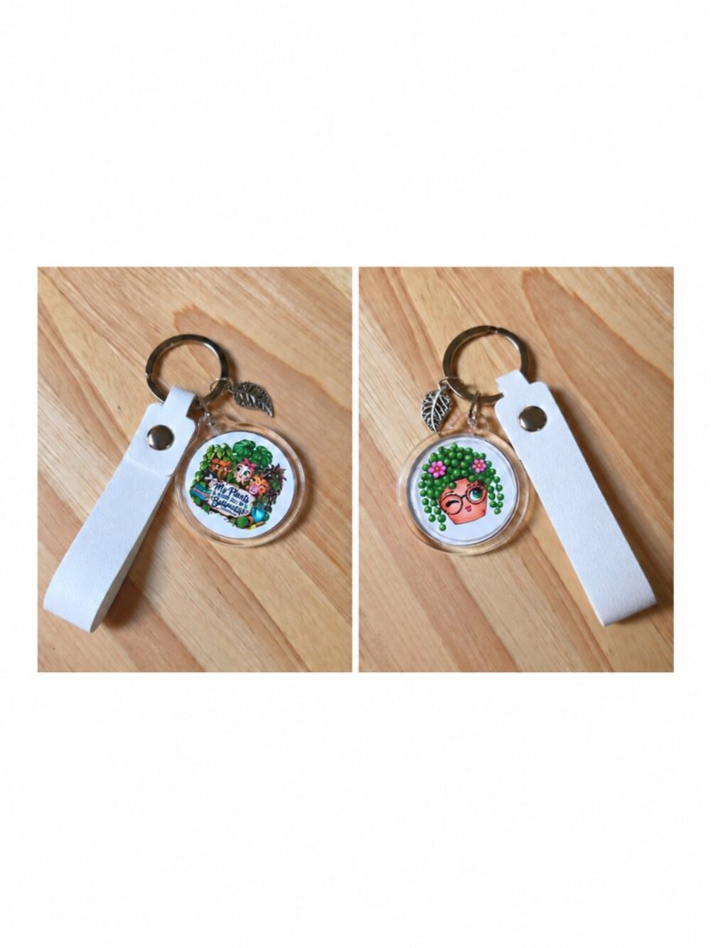 My Plants Know All My Business Double-Sided Plant Keychain